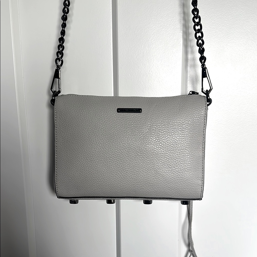 Rebecca Minkoff Gray Crossbody Bag with Chain Strap
